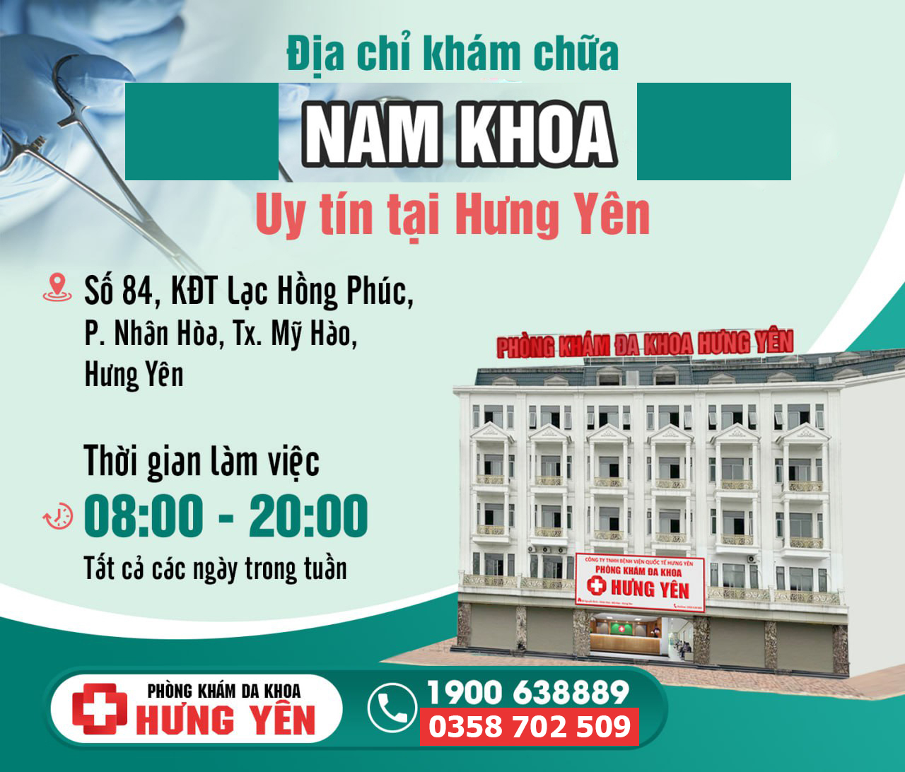 Phòng khám nam khoa Hưng Yên
