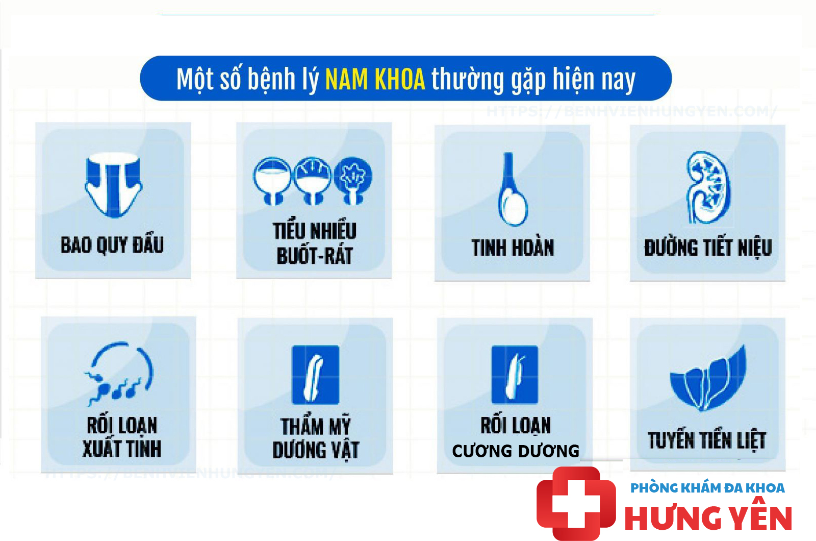 Các bệnh nam khoa thường gặp